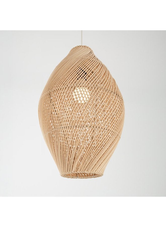 تبس هوم لمب نجفة TBS باللون بيج مصنوعة من بامبو لإضاءة المنزل والديكور - Image 4